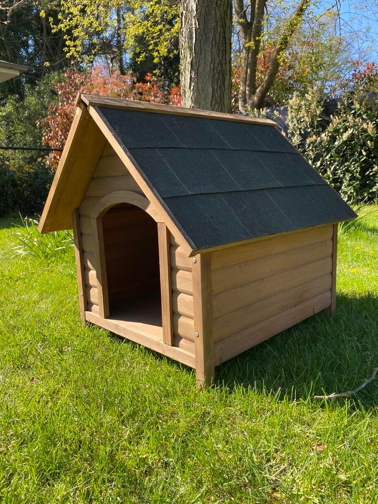 Houten hondenhok, Animaux & Accessoires, Maisons pour chiens, Enlèvement, Comme neuf, Niche à chien