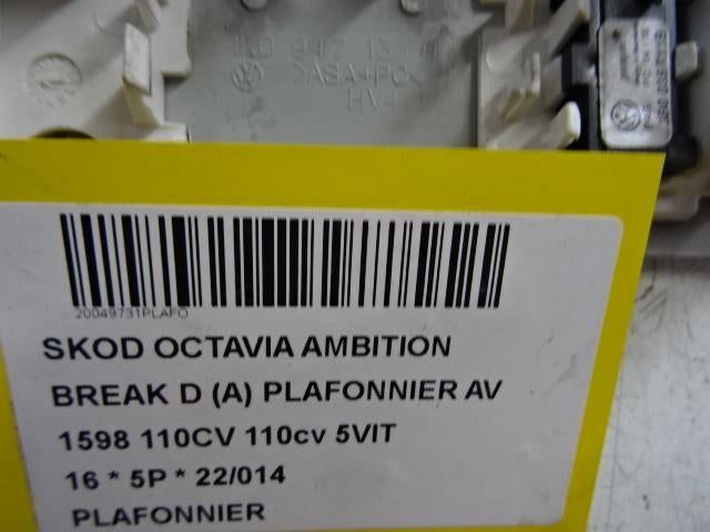 BINNENVERLICHTING Skoda Octavia Combi (5EAC) (1K0947133H), Gebruikt, Skoda