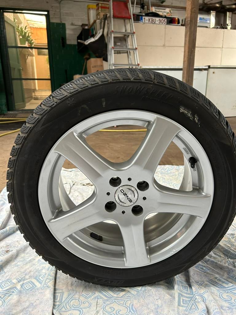 Winterbanden op velg - 195-55 R16 (87H), Auto-onderdelen, Banden en Velgen, Ophalen, Gebruikt, 16 inch, Banden en Velgen