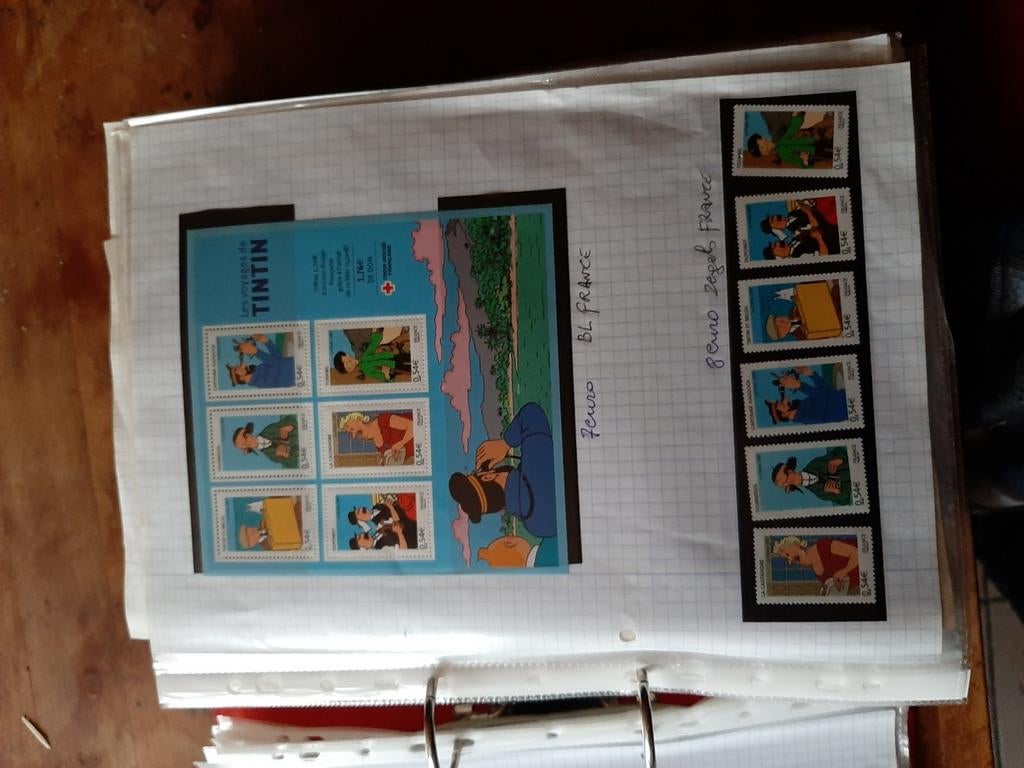 Kuifje blokje en aparte zegels, Verzenden