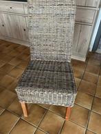 6 Landelijke rotan stoelen, Huis en Inrichting, Stoelen, Ophalen, Bruin, Riet of Rotan, Zo goed als nieuw