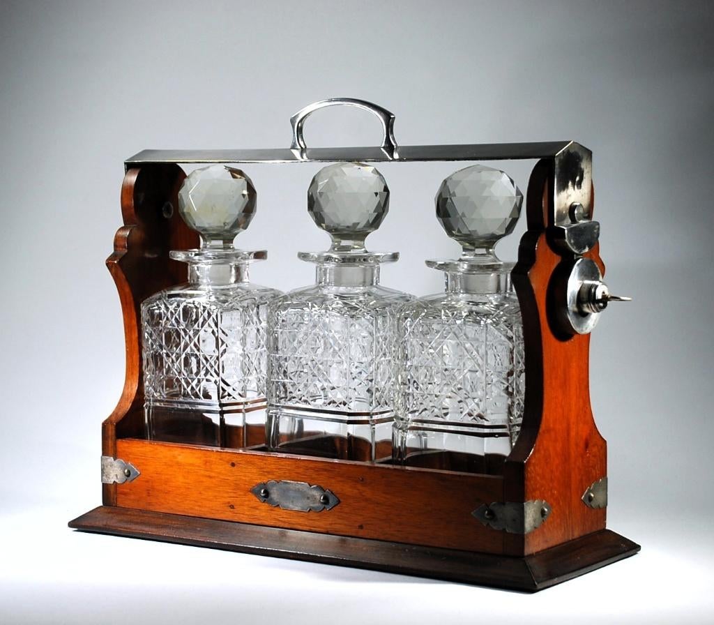 VAL SAINT LAMBERT - CAVE À WHISKY - TANTALUS - VSL, Antiquités & Art, Antiquités | Verre & Cristal, Enlèvement ou Envoi