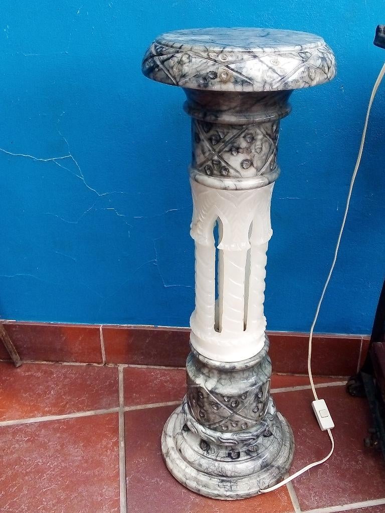 PIED DE STALLE/ZUIL MARMER MET VERLICHTING, Huis en Inrichting, Woonaccessoires | Zuilen en Pilaren, Ophalen, Gebruikt