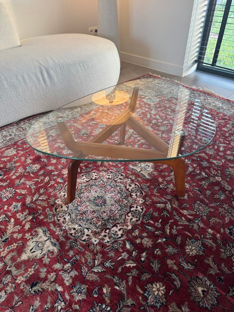 Salon tafel eiken, Enlèvement, Comme neuf, Verre