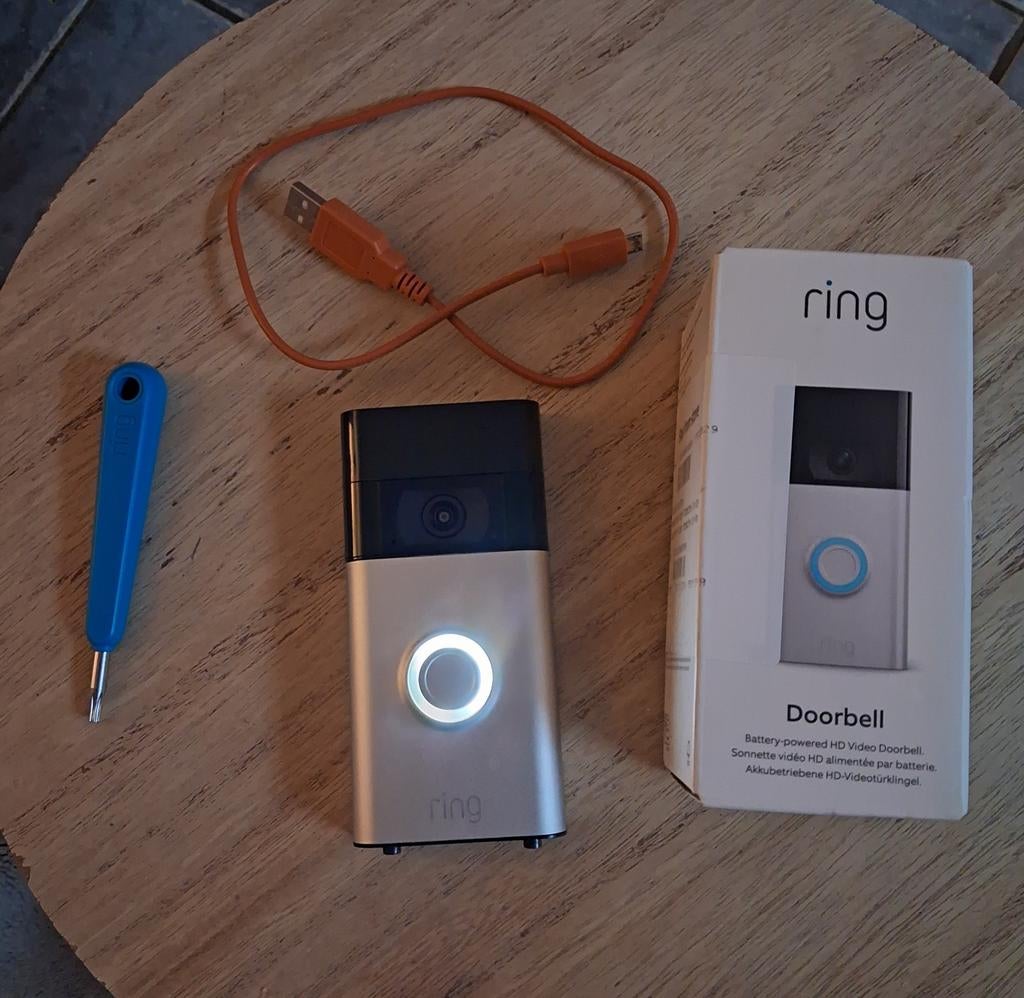 Deurbel met camera wifi oplaadbaar met oplaadkabel zie afb, Ophalen of Verzenden, Compatibel met smartphone, Zo goed als nieuw