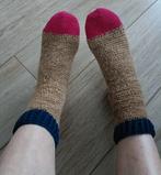 FUNNY ALPACA SOCKS wollen sokken hand gehaakt mt 39 - 40 (7), Kleding | Dames, Sokken en Kousen, Sokken en Kniesokken, Overige kleuren