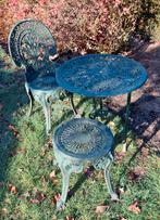 Table en fer - chaise - repose-pieds, Antiquités & Art, Enlèvement