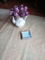 Vintage Koramic asbak - lichtblauw keramiek jaren 60 70, Enlèvement ou Envoi