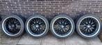 4 x EVO racing velgen 18x8-ET35-5x100 + Goodyear banden, Ophalen, 18 inch, Gebruikt, Banden en Velgen