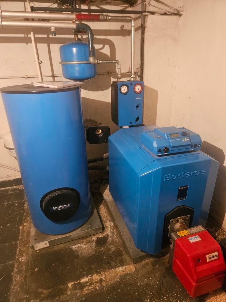 Buderus G125 Mazoutketel met boiler., Ophalen, Boiler