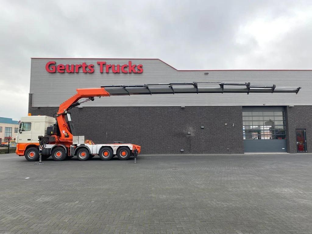 DAF XF 105 10X4 + FASSI F1500AXP.28 KRAAN/KRAN/CRANE/GRUA, Auto's, Vrachtwagens, Euro 5, Wit, DAF, Elektrische buitenspiegels