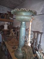 Gietijzeren tuinvaas / vogelbad op sokkel, Huis en Inrichting, Ophalen