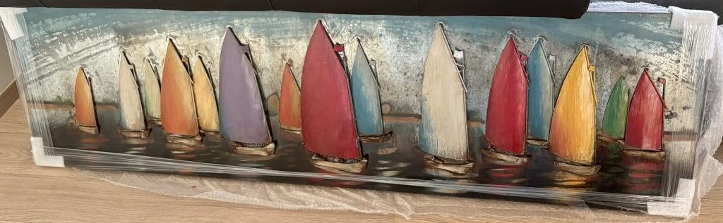 Nieuw Modern 3D kunstwerk, maritiem tafereel, groot formaat, Antiek en Kunst, Ophalen