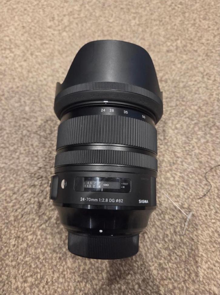 Sigma Art 24-70mm F/2.8 DG OS HSM, Audio, Tv en Foto, Foto | Lenzen en Objectieven, Gebruikt, Standaardlens, Zoom, Ophalen of Verzenden