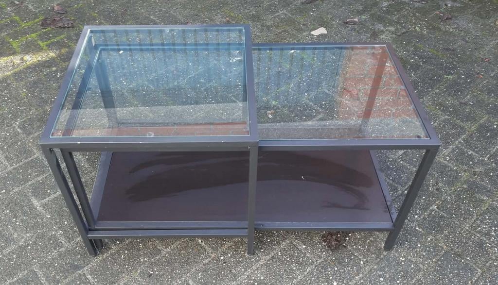 2 delige bijzettafels set ikea, Ophalen, Ikea, Breda, Glas