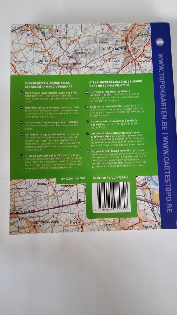 Topografische wegenatlas Belgie = Atlas routier topographiqu, Boeken, Atlassen en Landkaarten, Nieuw, Overige atlassen, België