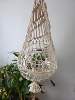 Handgemaakte Makrame en grote glazen bloempot RASTELI, Tuin en Terras, Ophalen of Verzenden