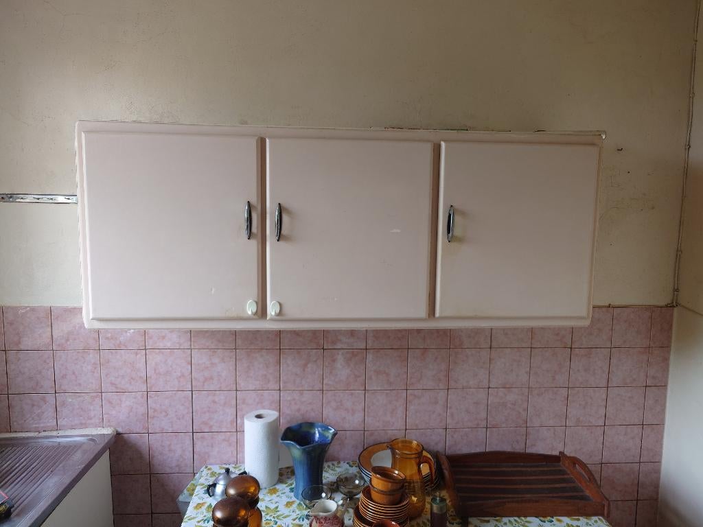 Vintage keukenkast / wandkast met 3 deuren, Ophalen