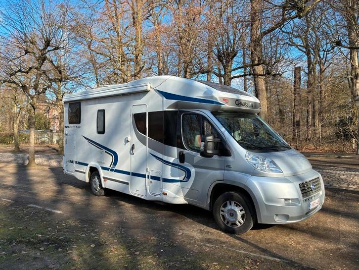 Mobilhome 4 personen, Autos, Autos Autre, Particulier, Diesel, Autre carrosserie, 3 portes, Boîte manuelle, Blanc, Enlèvement