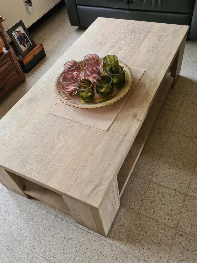 salontafel in eik, Maison & Meubles, Tables | Tables de salon, Utilisé, Moins de 50 cm, Moins de 50 cm, 100 à 150 cm, Rectangulaire