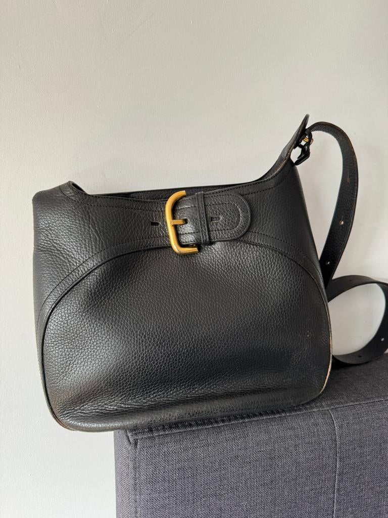 Sac à main Delvaux, Enlèvement ou Envoi, Comme neuf, Noir, Sac à main