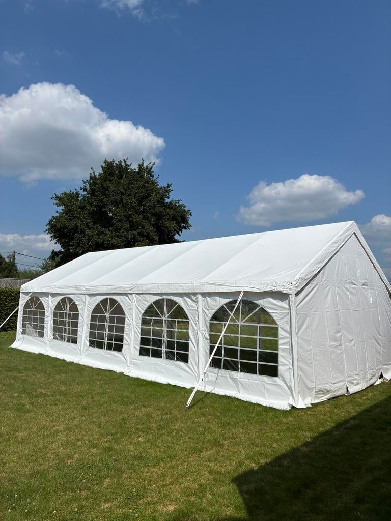 TENT TE HUUR + OP & AFBRAAK €320, Jardin & Terrasse, Tonnelles, Comme neuf, Tente de réception, Envoi