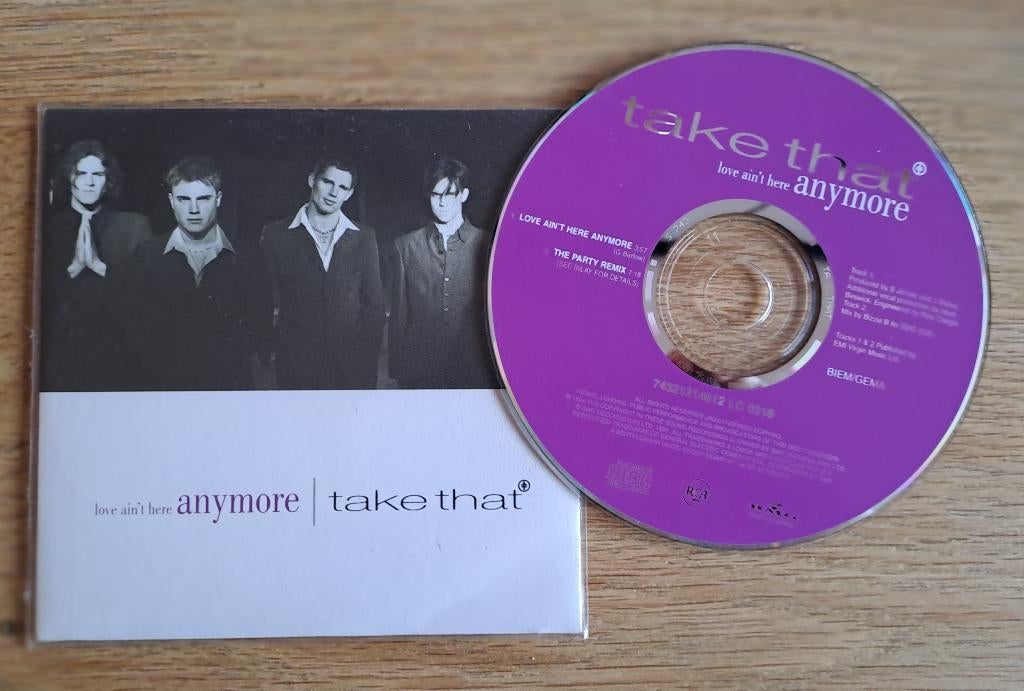 Take That - Love Ain't Here Anymore, CD & DVD, CD Singles, 1 single, Enlèvement ou Envoi, Comme neuf, Pop
