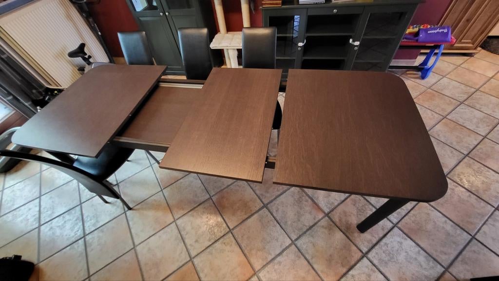 Table extensible avec 6 chaises, Maison & Meubles, Enlèvement