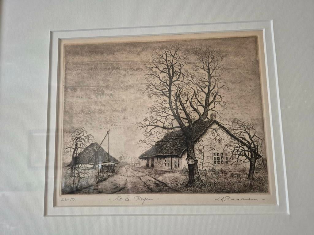 Ets "Na de regen", Enlèvement, Eau-forte