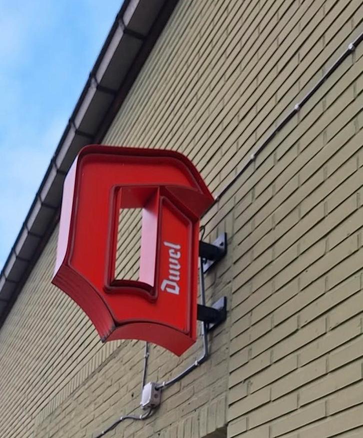 Lichtreclame Duvel, Verzamelen, Merken en Reclamevoorwerpen, Gebruikt, Lichtbak of (neon) lamp, Ophalen