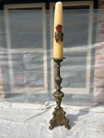 Antieke kaarsen houder met kaars, Antiek en Kunst, Ophalen