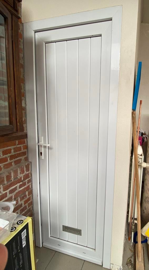 Buitendeur PVC wit, Porte extérieure, Comme neuf, Synthétique, Enlèvement