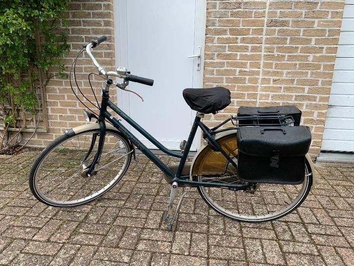 Damesfiets Oxford Auckland donkergroen met fietstassen, Fietsen en Brommers, Fietsen | Dames | Damesfietsen, Zo goed als nieuw