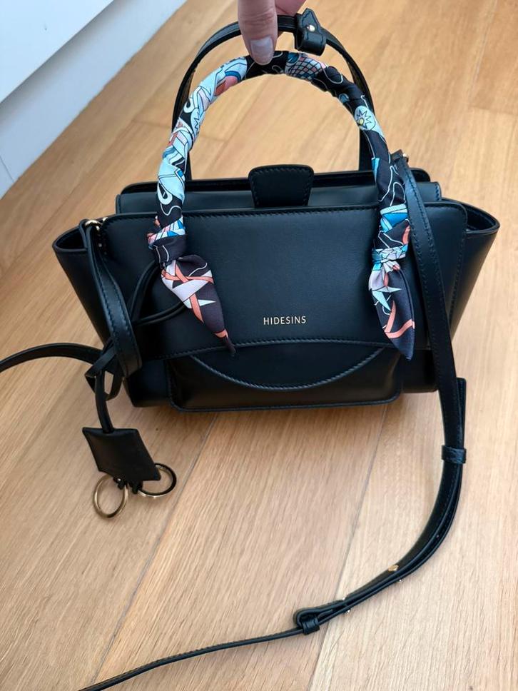 Hidesins tas, Handtassen en Accessoires, Tassen | Damestassen, Zo goed als nieuw, Zwart, Ophalen of Verzenden