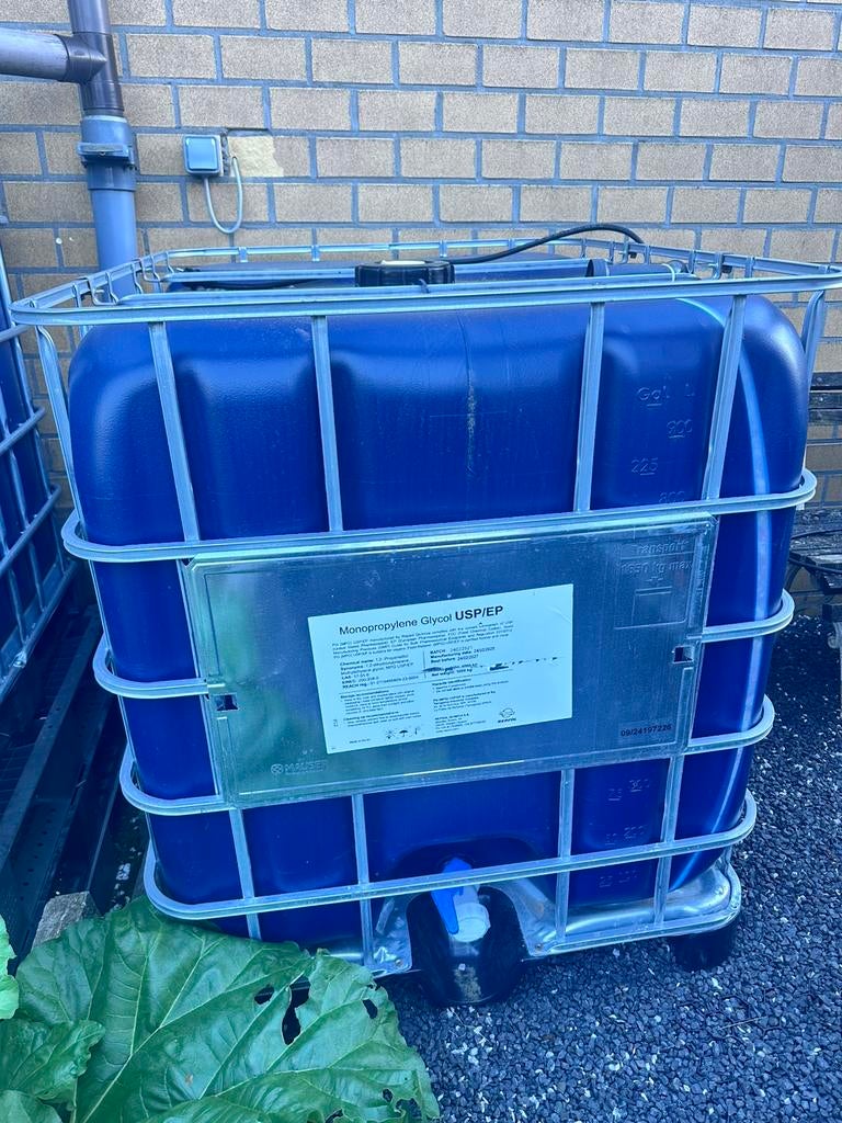 IBC vat 1000 L blauw, Ophalen, Zo goed als nieuw