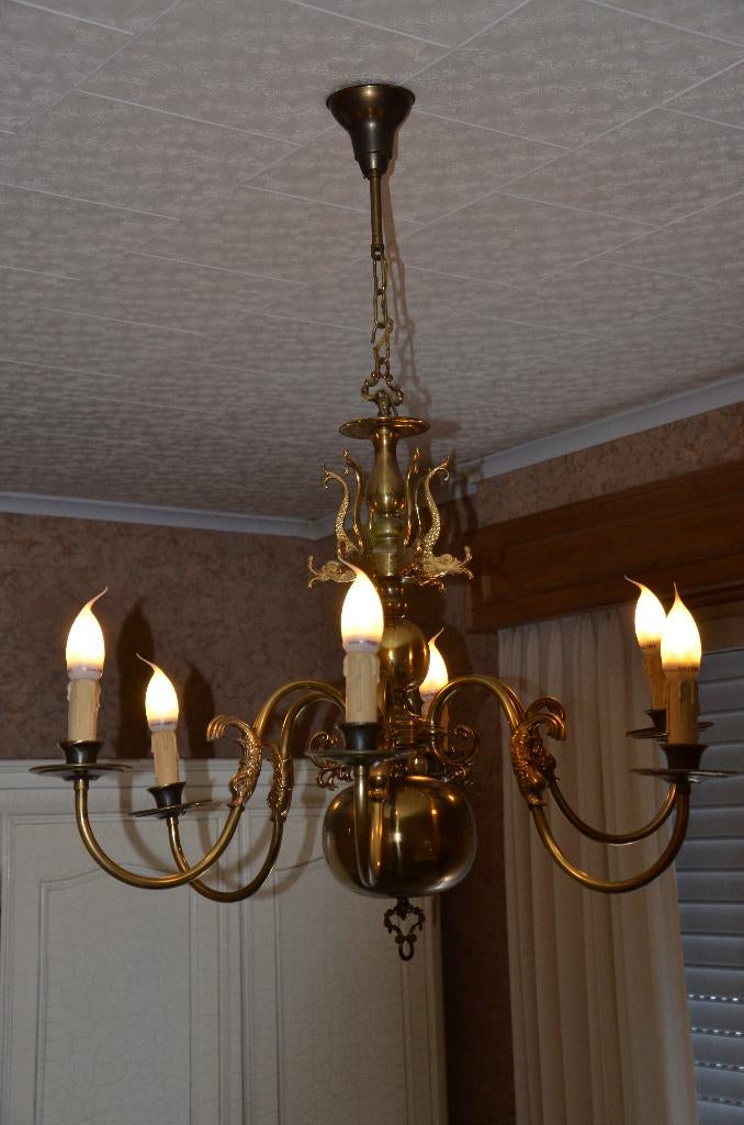 kroonluchter, Ophalen, Gebruikt, Metaal