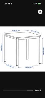 Witte tafel ikea, Ophalen, Gebruikt, 50 tot 75 cm, Vierkant