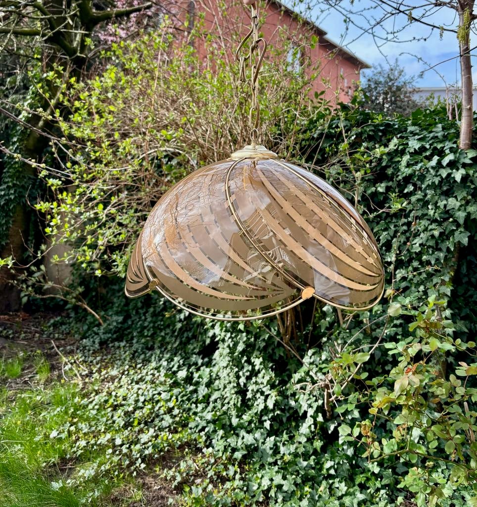 Hollywood Regency vintage Massive, Ophalen of Verzenden, Zo goed als nieuw, Glas