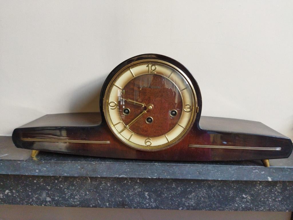 mechanische schouwklok 1920-1940, Antiek en Kunst, Antiek | Klokken, Ophalen of Verzenden