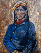 Portret van een jong meisje uit het Oosten, Antiek en Kunst, Kunst | Schilderijen | Klassiek, Verzenden