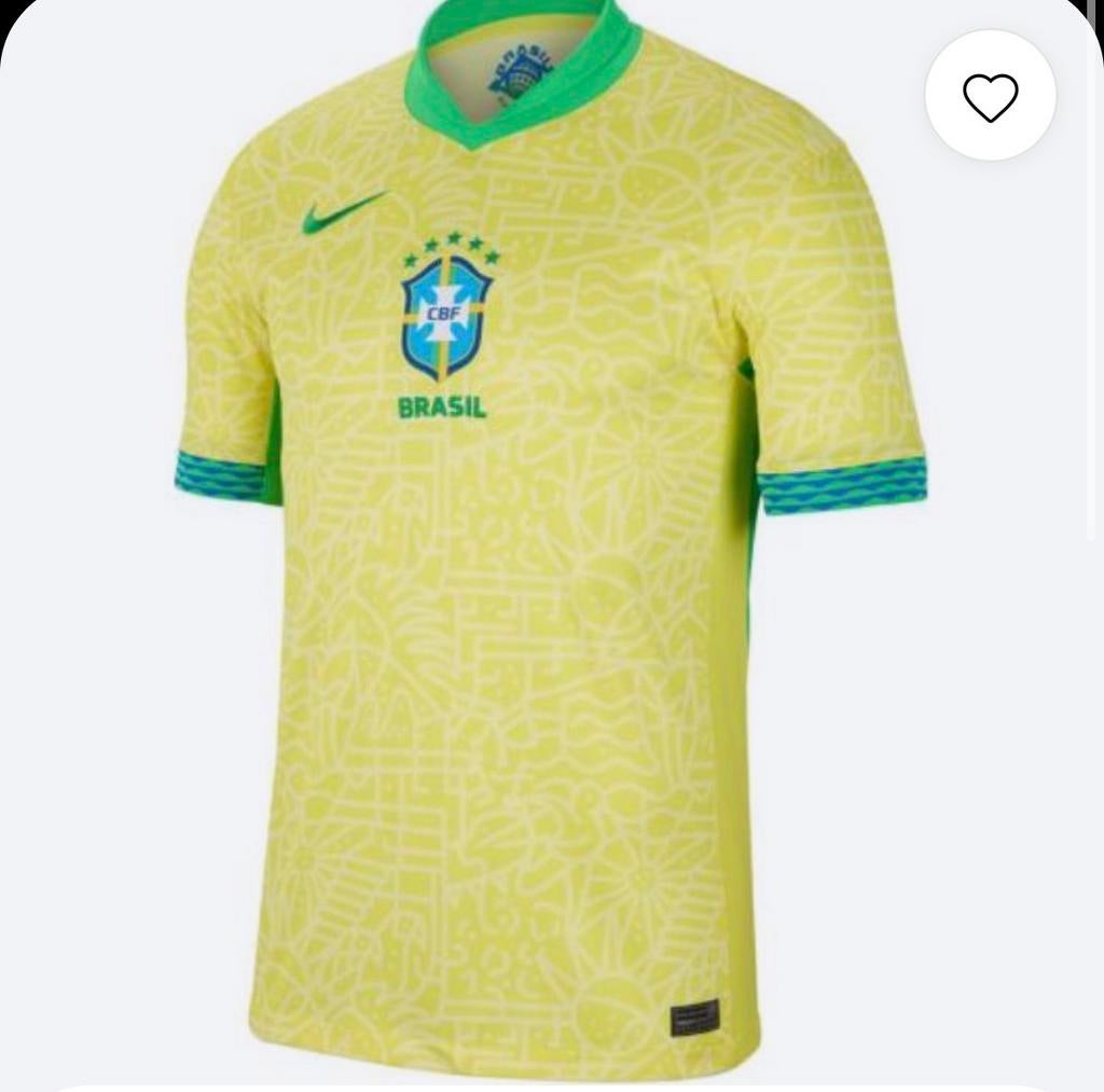 Maillot bresil 2024/2025 nike (authentique) sans étiquette, Enlèvement, Comme neuf, Autres tailles