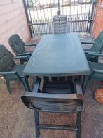 Grande table de jardin avec 6 chaises, Enlèvement