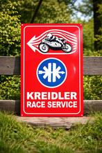 Kreidler race service emaille bord, Ophalen, Nieuw, Reclamebord