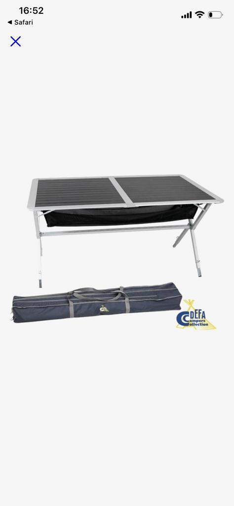 Defa campers collection campingtafel 140 x 80, Caravans en Kamperen, Ophalen, Gebruikt, Campingtafel