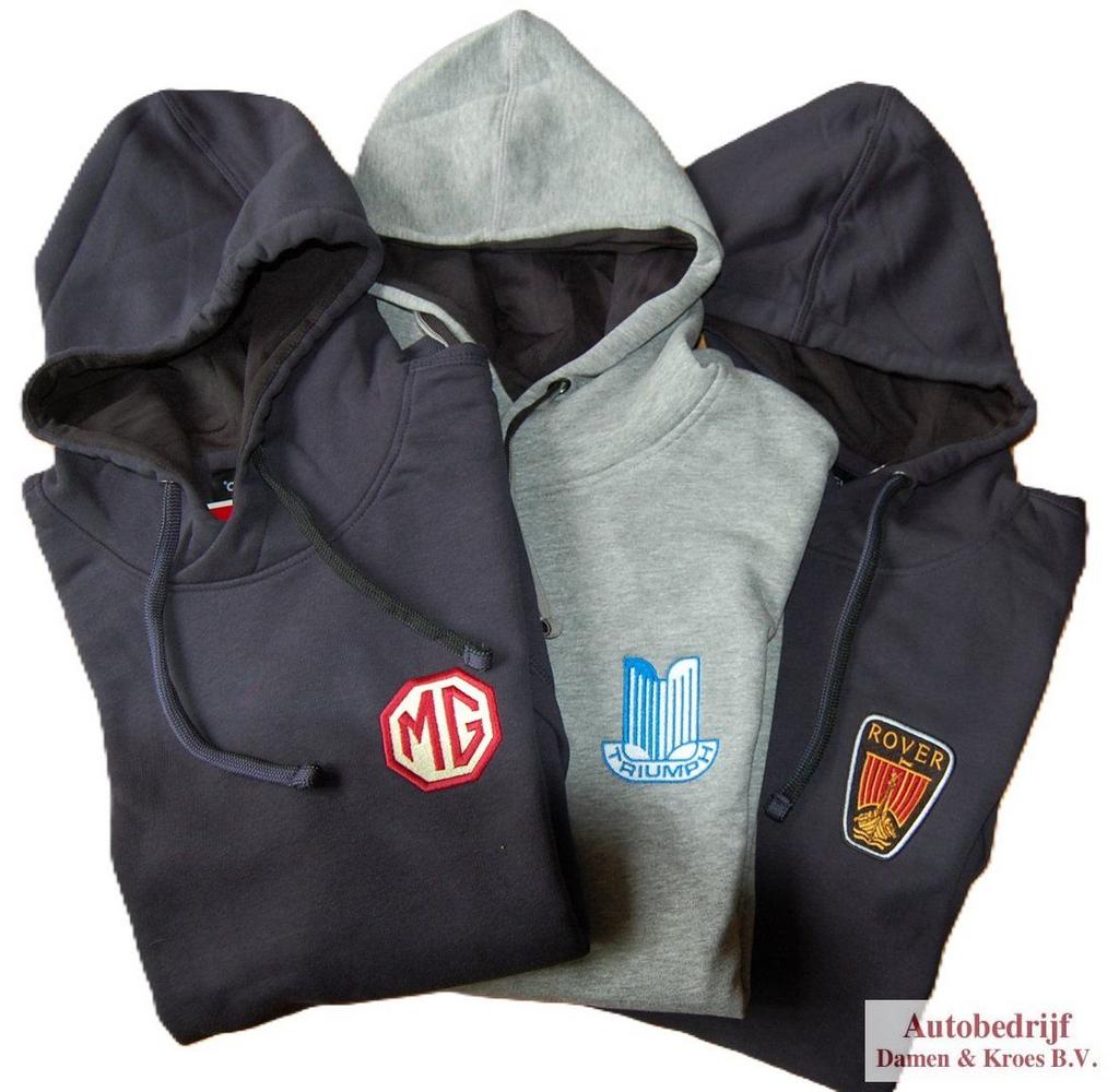 Hoodies met logo MG - Triumph - Rover (grijs of blauw), -, -, Nieuw, Ophalen of Verzenden