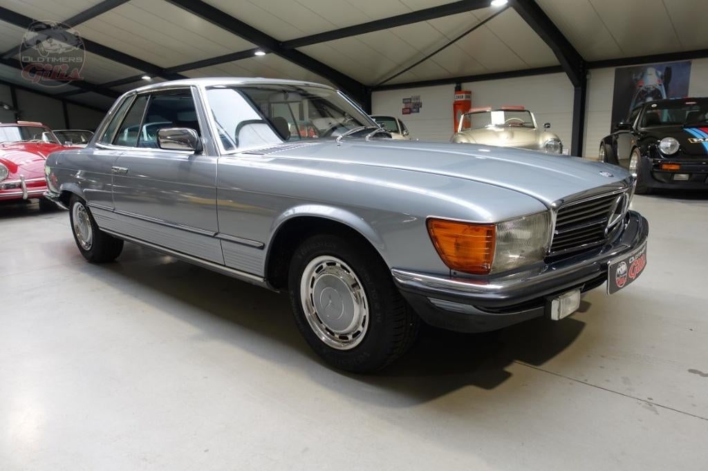 1980 Mercedes 280SLC, Auto's, 4 zetels, Achterwielaandrijving, Blauw, Leder en Stof