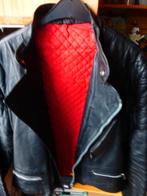 Zwarte leren stadsjas T: M €50,00, Kleding | Heren, Jassen | Winter, Ophalen of Verzenden, Zo goed als nieuw, Maat 48/50 (M), Zwart