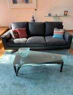 Vintage italiaanse lederen zetel, Huis en Inrichting, Ophalen, Zo goed als nieuw