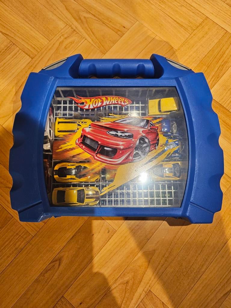 Hot Wheels auto's + opbergbox, Enlèvement ou Envoi