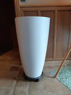 bloempot, hoog, wit, Tuin en Terras, Ophalen, Kunststof, 40 cm of meer, Rond